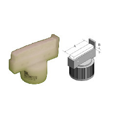 TAPIR D58L Cap with side guide, MD felt 04 50 mm