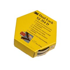 3M SJ354D einseitig klebendes Dual Lock Druckverschlussband schwarz 2 Rollen mit den Maßen 25 mm x 5 m