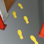 Tapir adhesive on one side Floor lines foot right Yellow size 105 x 280 mm